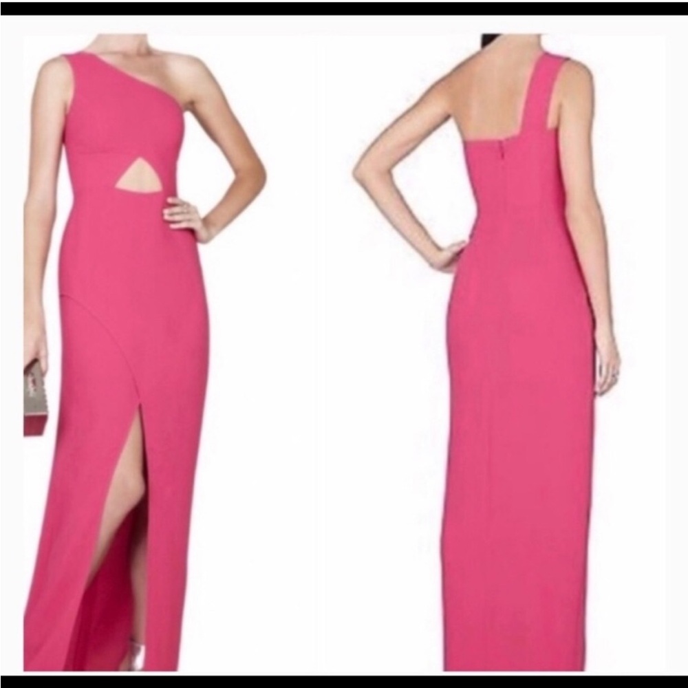 BCBGMaxAzria Fuchsia One-Shoulder Dress